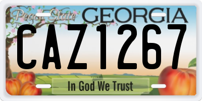 GA license plate CAZ1267