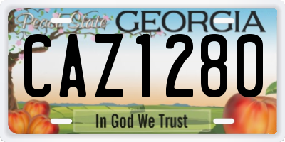 GA license plate CAZ1280