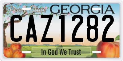 GA license plate CAZ1282