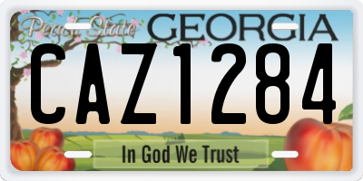 GA license plate CAZ1284
