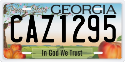 GA license plate CAZ1295