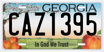 GA license plate CAZ1395
