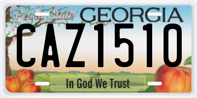 GA license plate CAZ1510