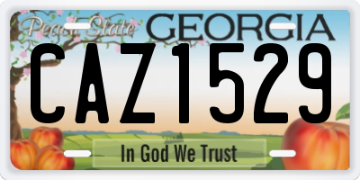 GA license plate CAZ1529