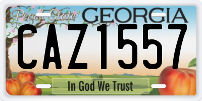 GA license plate CAZ1557