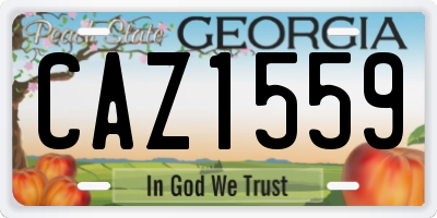 GA license plate CAZ1559