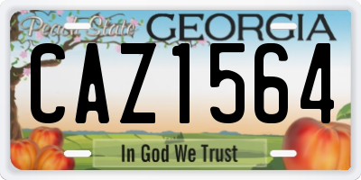 GA license plate CAZ1564