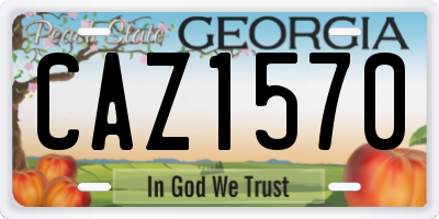 GA license plate CAZ1570