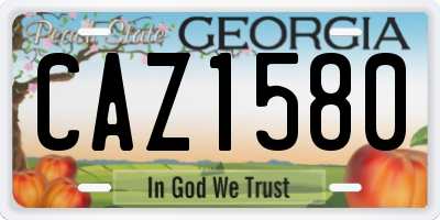 GA license plate CAZ1580