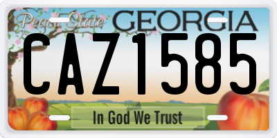 GA license plate CAZ1585