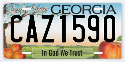 GA license plate CAZ1590