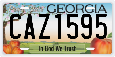 GA license plate CAZ1595