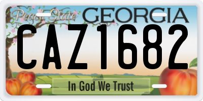 GA license plate CAZ1682