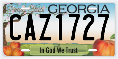 GA license plate CAZ1727