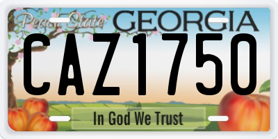 GA license plate CAZ1750