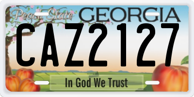 GA license plate CAZ2127