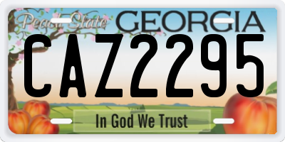 GA license plate CAZ2295