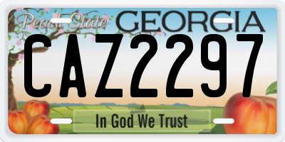GA license plate CAZ2297
