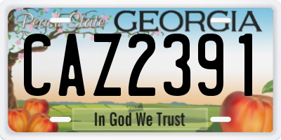 GA license plate CAZ2391