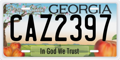 GA license plate CAZ2397