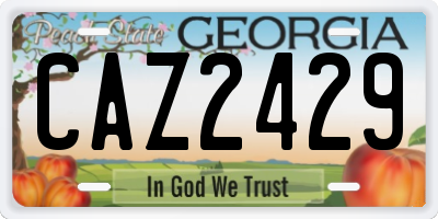 GA license plate CAZ2429