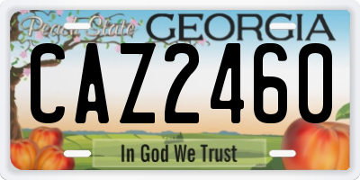 GA license plate CAZ2460