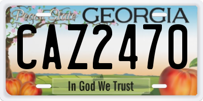 GA license plate CAZ2470