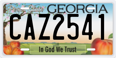 GA license plate CAZ2541