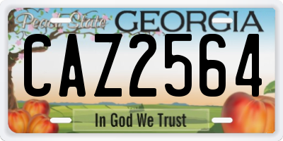 GA license plate CAZ2564