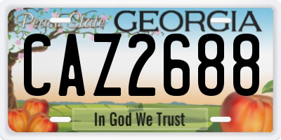 GA license plate CAZ2688