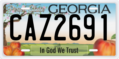 GA license plate CAZ2691