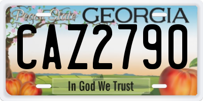 GA license plate CAZ2790