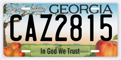 GA license plate CAZ2815