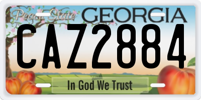 GA license plate CAZ2884
