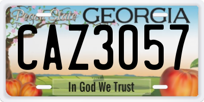 GA license plate CAZ3057