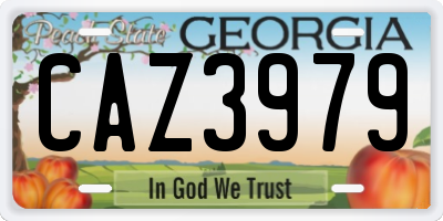 GA license plate CAZ3979