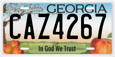 GA license plate CAZ4267