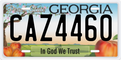 GA license plate CAZ4460