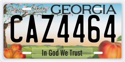 GA license plate CAZ4464