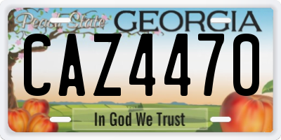 GA license plate CAZ4470