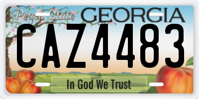 GA license plate CAZ4483