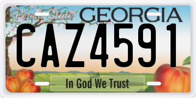 GA license plate CAZ4591