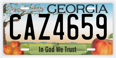 GA license plate CAZ4659