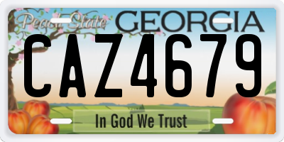 GA license plate CAZ4679