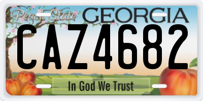 GA license plate CAZ4682