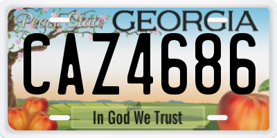 GA license plate CAZ4686