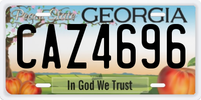 GA license plate CAZ4696