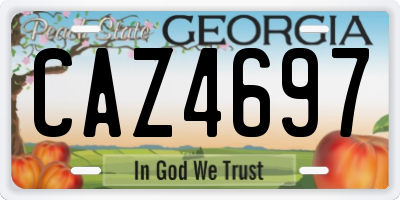 GA license plate CAZ4697
