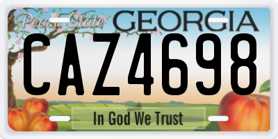 GA license plate CAZ4698