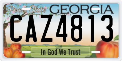 GA license plate CAZ4813